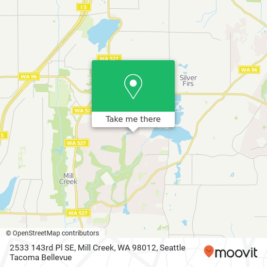 Mapa de 2533 143rd Pl SE, Mill Creek, WA 98012