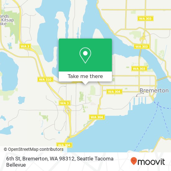 Mapa de 6th St, Bremerton, WA 98312