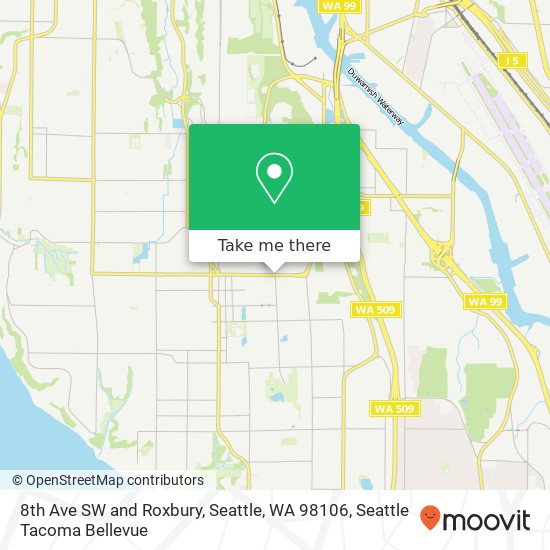 8th Ave SW and Roxbury, Seattle, WA 98106 map
