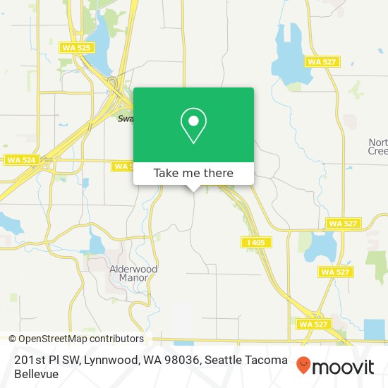 201st Pl SW, Lynnwood, WA 98036 map
