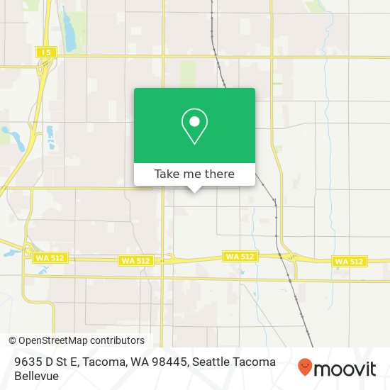 Mapa de 9635 D St E, Tacoma, WA 98445