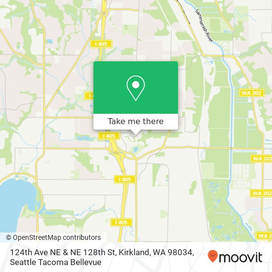 124th Ave NE & NE 128th St, Kirkland, WA 98034 map