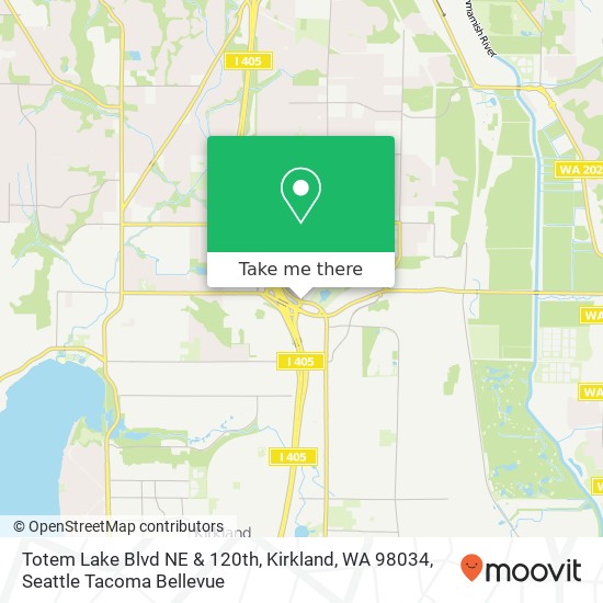 Mapa de Totem Lake Blvd NE & 120th, Kirkland, WA 98034