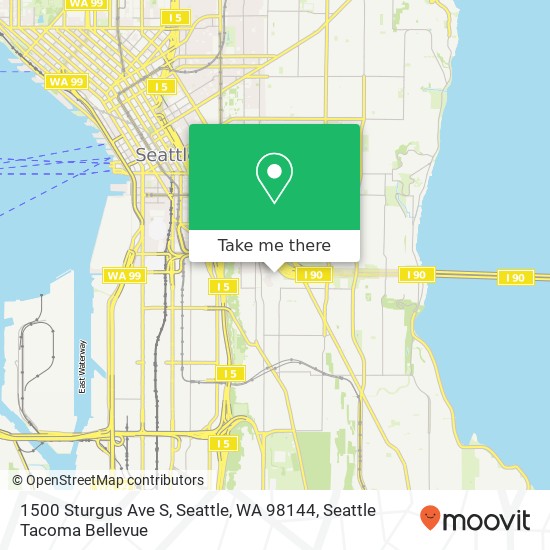 Mapa de 1500 Sturgus Ave S, Seattle, WA 98144