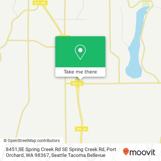 Mapa de 8451,SE Spring Creek Rd SE Spring Creek Rd, Port Orchard, WA 98367