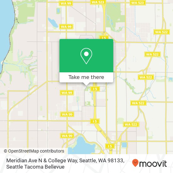 Meridian Ave N & College Way, Seattle, WA 98133 map