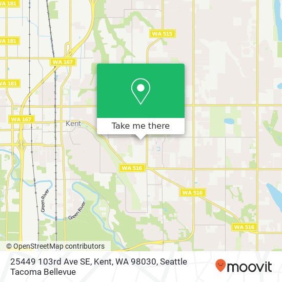 Mapa de 25449 103rd Ave SE, Kent, WA 98030