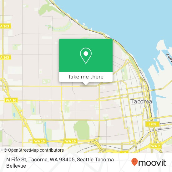 Mapa de N Fife St, Tacoma, WA 98405