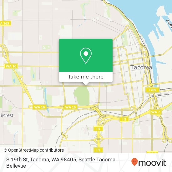 Mapa de S 19th St, Tacoma, WA 98405