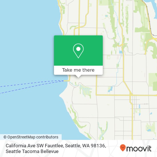 Mapa de California Ave SW Fauntlee, Seattle, WA 98136
