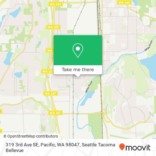 Mapa de 319 3rd Ave SE, Pacific, WA 98047