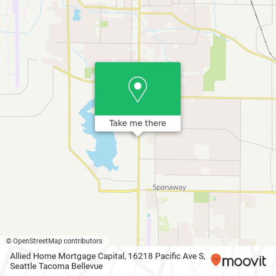 Mapa de Allied Home Mortgage Capital, 16218 Pacific Ave S