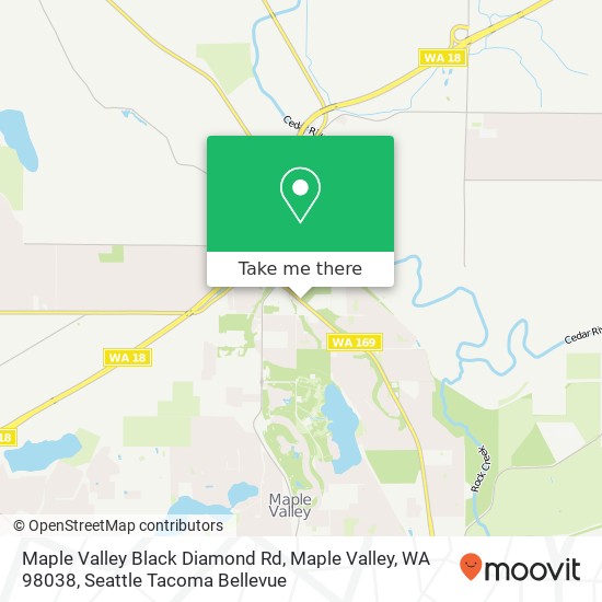 Mapa de Maple Valley Black Diamond Rd, Maple Valley, WA 98038