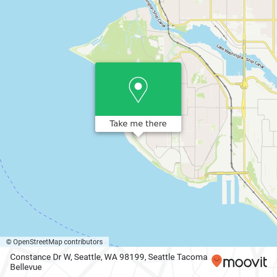 Mapa de Constance Dr W, Seattle, WA 98199