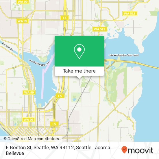Mapa de E Boston St, Seattle, WA 98112
