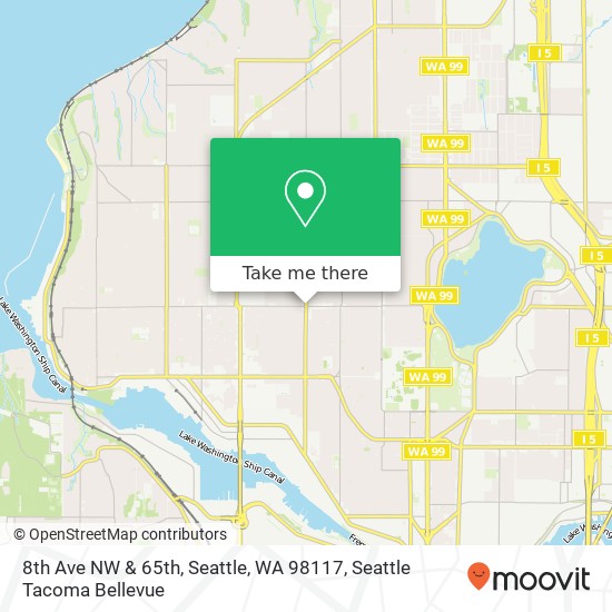 Mapa de 8th Ave NW & 65th, Seattle, WA 98117