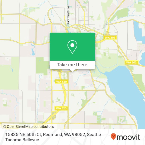 Mapa de 15835 NE 50th Ct, Redmond, WA 98052