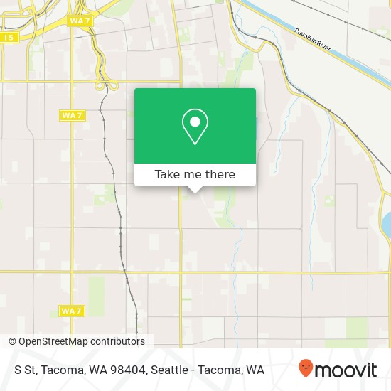 Mapa de S St, Tacoma, WA 98404