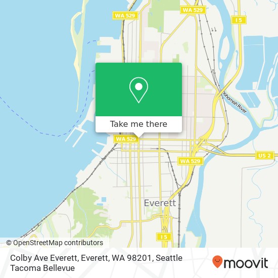 Colby Ave Everett, Everett, WA 98201 map