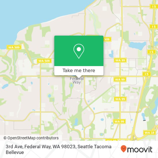 Mapa de 3rd Ave, Federal Way, WA 98023