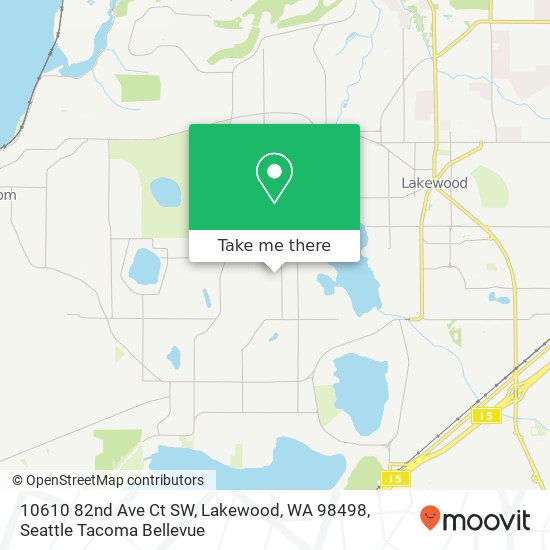 Mapa de 10610 82nd Ave Ct SW, Lakewood, WA 98498