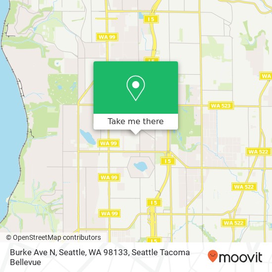 Mapa de Burke Ave N, Seattle, WA 98133