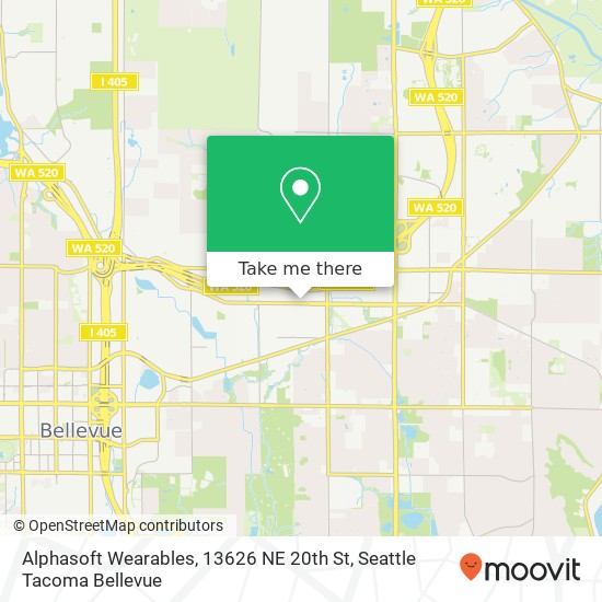 Mapa de Alphasoft Wearables, 13626 NE 20th St