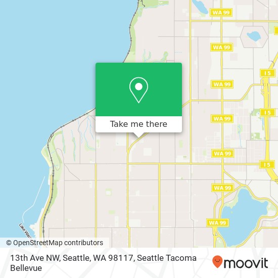 13th Ave NW, Seattle, WA 98117 map