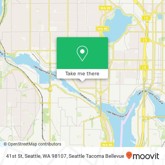 Mapa de 41st St, Seattle, WA 98107