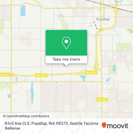 Mapa de 83rd Ave Ct E, Puyallup, WA 98373