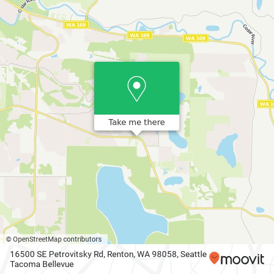 Mapa de 16500 SE Petrovitsky Rd, Renton, WA 98058