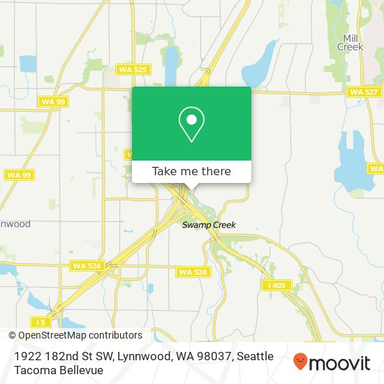 Mapa de 1922 182nd St SW, Lynnwood, WA 98037