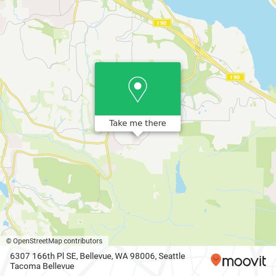 Mapa de 6307 166th Pl SE, Bellevue, WA 98006