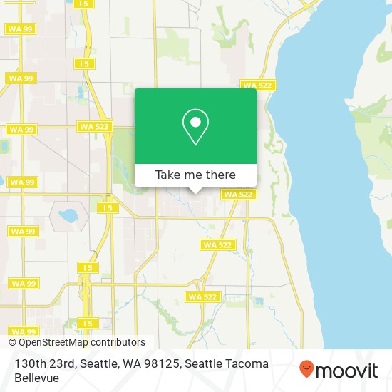 Mapa de 130th 23rd, Seattle, WA 98125