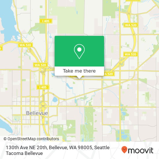 Mapa de 130th Ave NE 20th, Bellevue, WA 98005