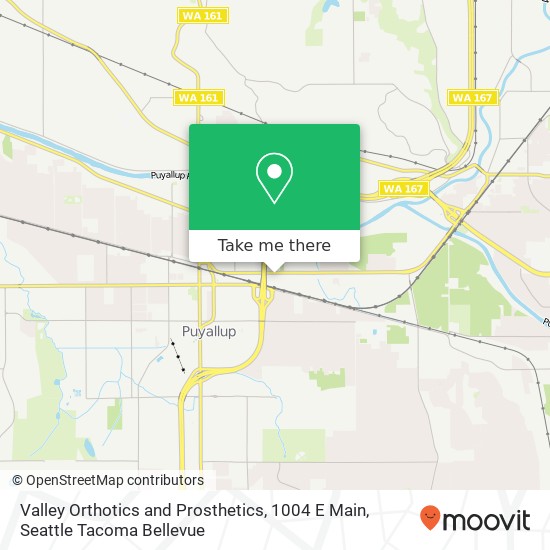 Mapa de Valley Orthotics and Prosthetics, 1004 E Main