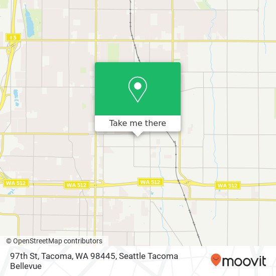 Mapa de 97th St, Tacoma, WA 98445