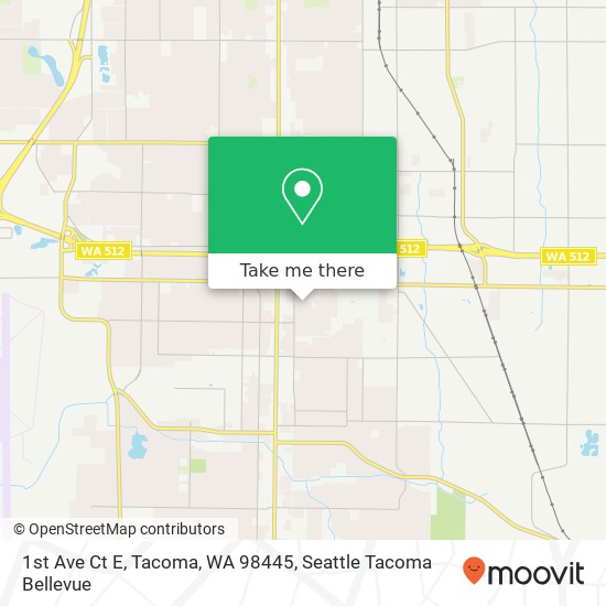 Mapa de 1st Ave Ct E, Tacoma, WA 98445