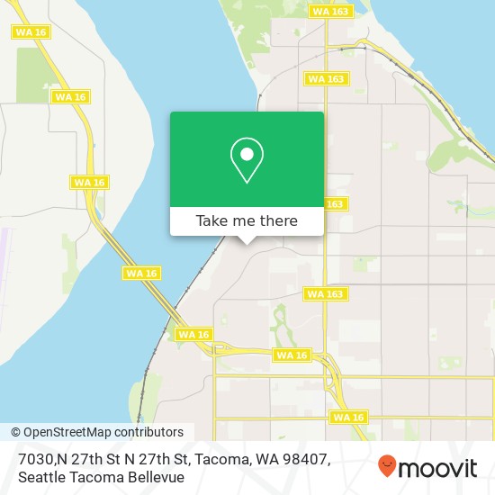 Mapa de 7030,N 27th St N 27th St, Tacoma, WA 98407