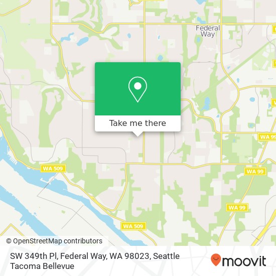 SW 349th Pl, Federal Way, WA 98023 map