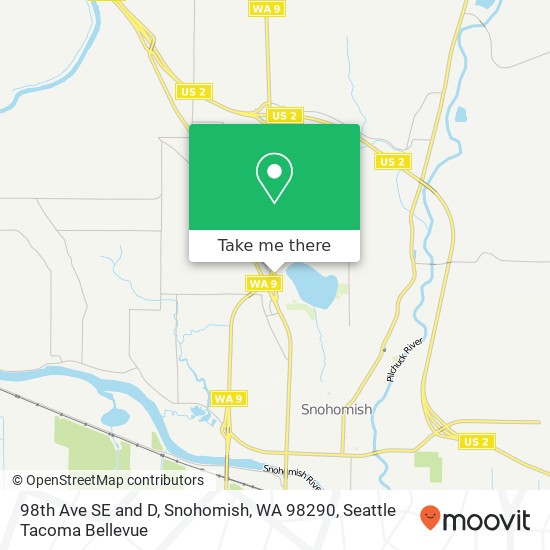 98th Ave SE and D, Snohomish, WA 98290 map