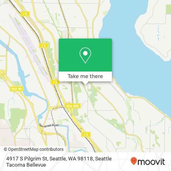 Mapa de 4917 S Pilgrim St, Seattle, WA 98118