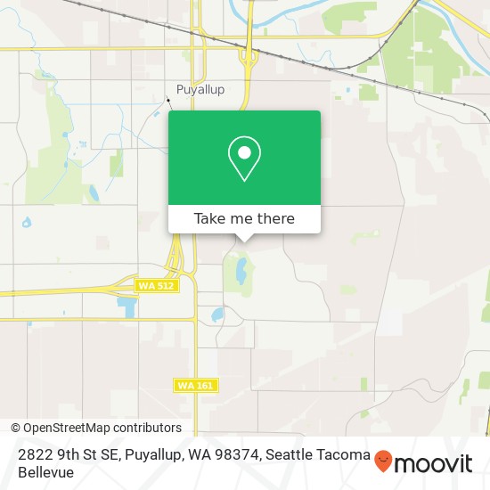 Mapa de 2822 9th St SE, Puyallup, WA 98374