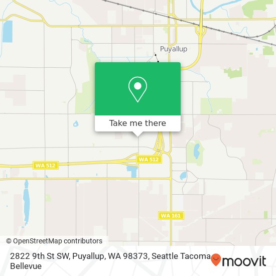 Mapa de 2822 9th St SW, Puyallup, WA 98373