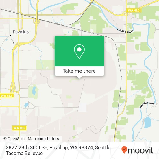 Mapa de 2822 29th St Ct SE, Puyallup, WA 98374