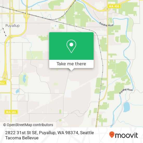 Mapa de 2822 31st St SE, Puyallup, WA 98374