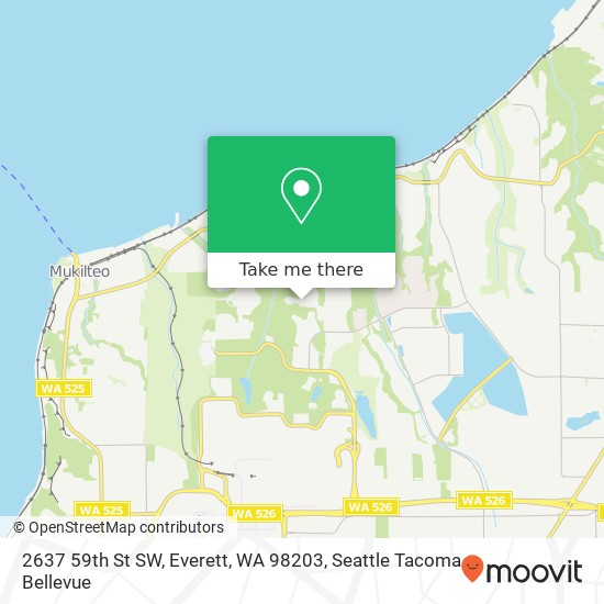 Mapa de 2637 59th St SW, Everett, WA 98203
