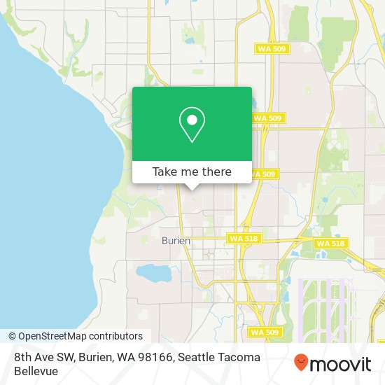 8th Ave SW, Burien, WA 98166 map