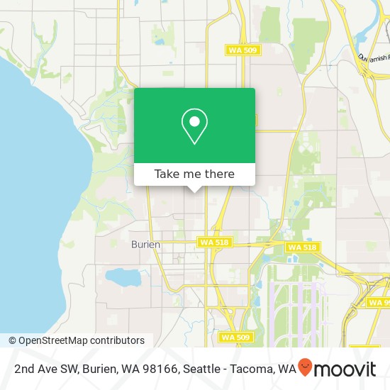 2nd Ave SW, Burien, WA 98166 map