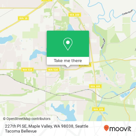 Mapa de 227th Pl SE, Maple Valley, WA 98038